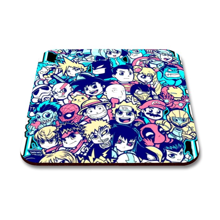 Anime Collage 1 Square Coasters