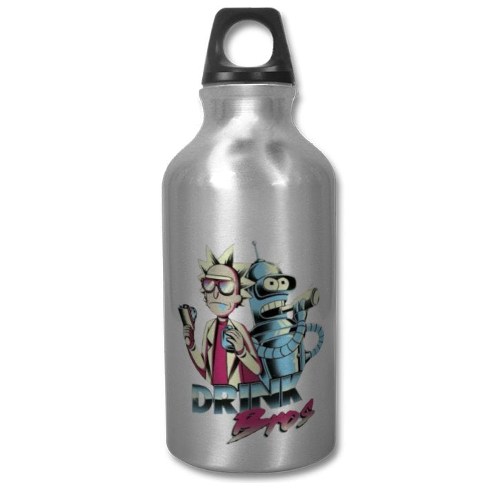 Rick & Morty x Futurama - Drink Bros Water Bottle