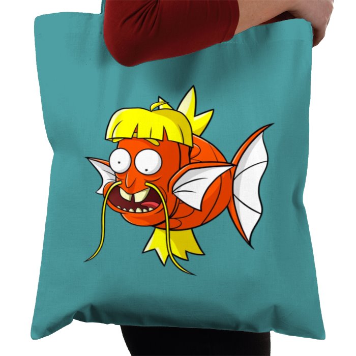 Rick & Morty & Pokémon - Dufus Rick x Magikarp Tote Bag