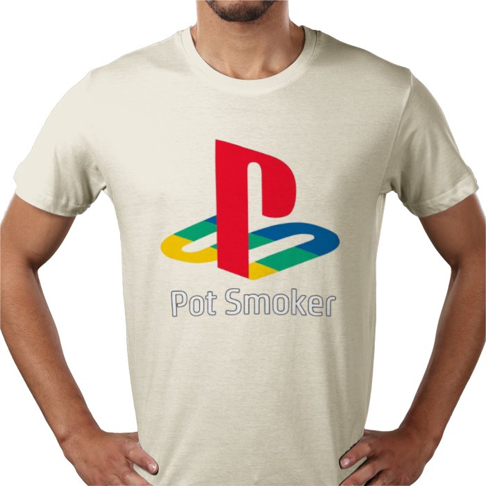 PlayStation Logo Pot Smoker Parody T-shirt