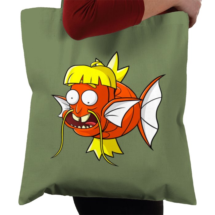 Rick & Morty & Pokémon - Dufus Rick x Magikarp Tote Bag