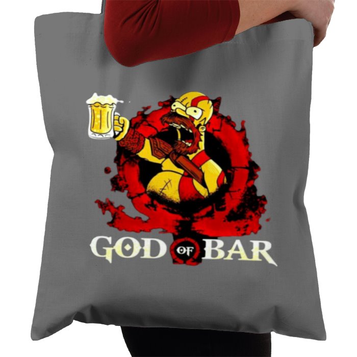 The Simpsons & God Of War - God Of Bar Tote Bag