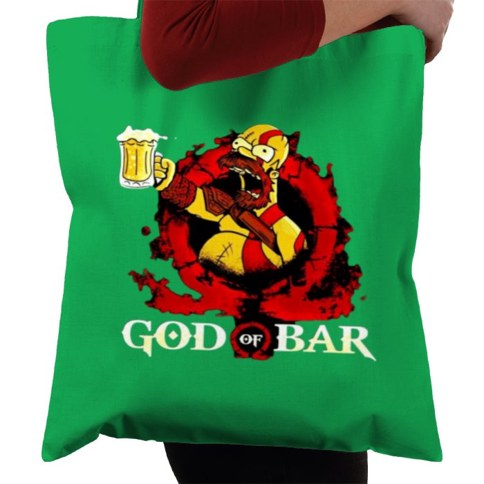 The Simpsons & God Of War - God Of Bar Tote Bag