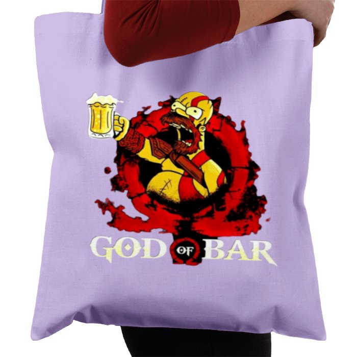 The Simpsons & God Of War - God Of Bar Tote Bag