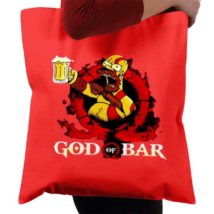 The Simpsons & God Of War - God Of Bar Tote Bag