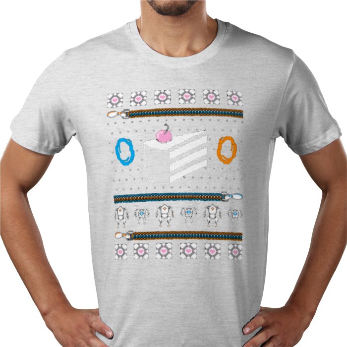 Ugly Jumper Style - Portal Cake Christmas T Shirt