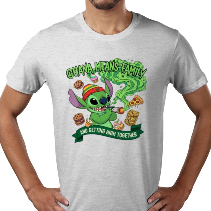 Stitch Ohana Cannabis Theme T-shirt