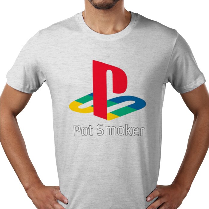PlayStation Logo Pot Smoker Parody T-shirt