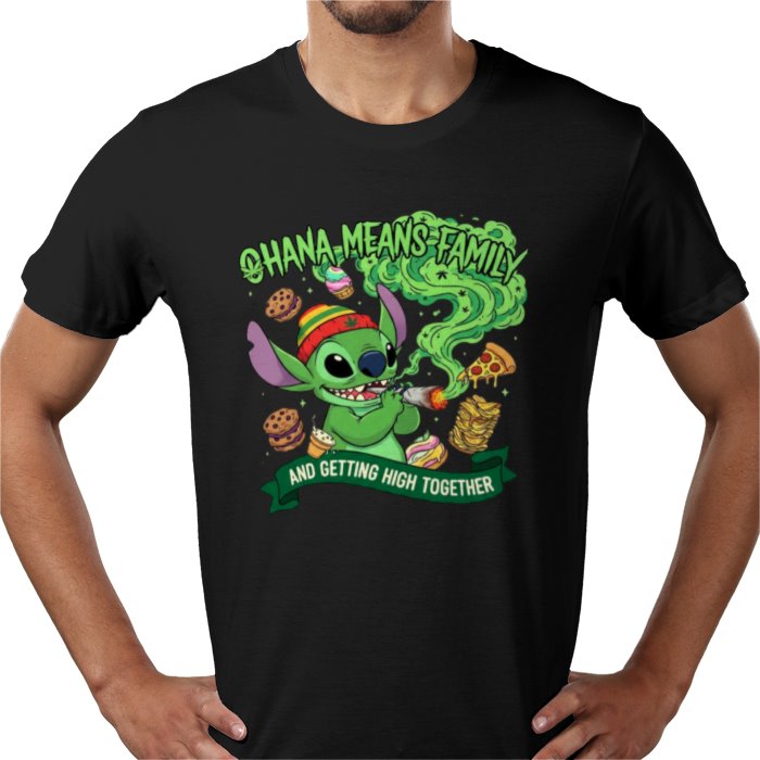 Stitch Ohana Cannabis Theme T-shirt
