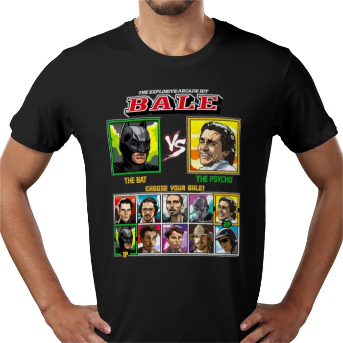 Christian Bale - Bat vs Psycho T-shirt