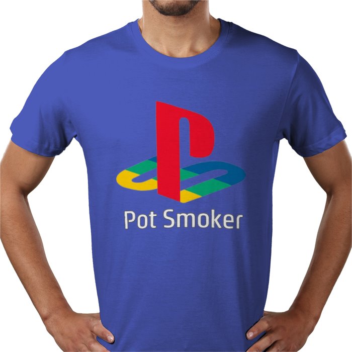 PlayStation Logo Pot Smoker Parody T-shirt