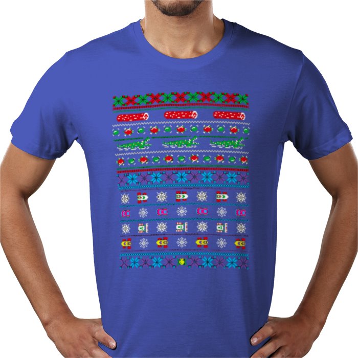 Ugly Jumper Style - Frogs Logs & Automobiles Christmas T Shirt