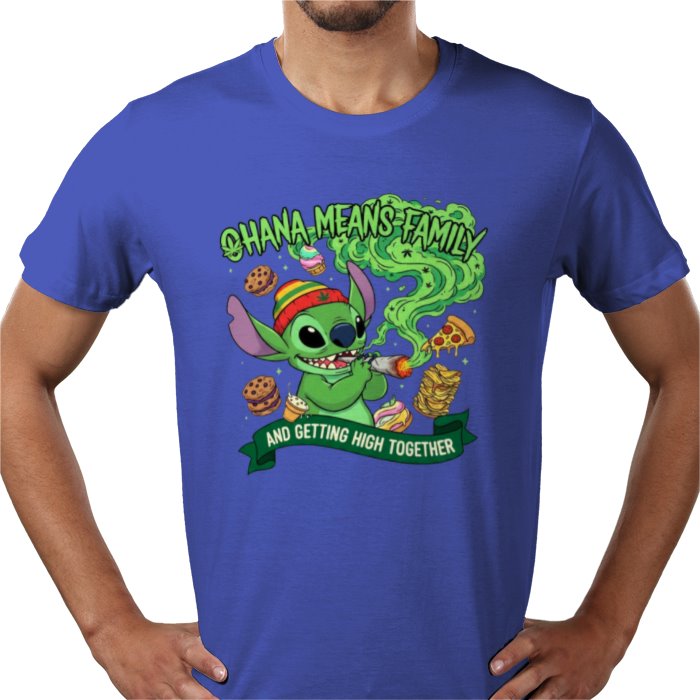 Stitch Ohana Cannabis Theme T-shirt