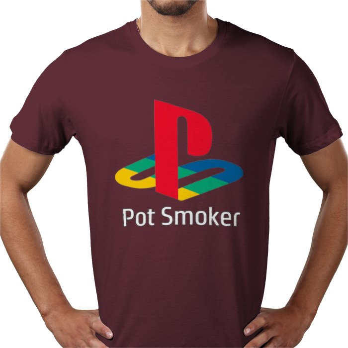 PlayStation Logo Pot Smoker Parody T-shirt
