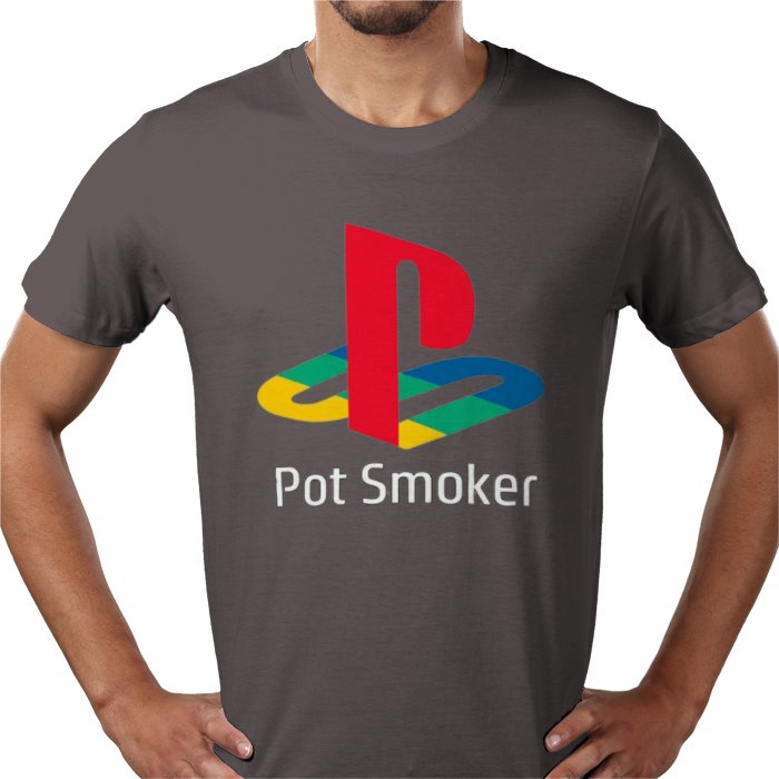 PlayStation Logo Pot Smoker Parody T-shirt