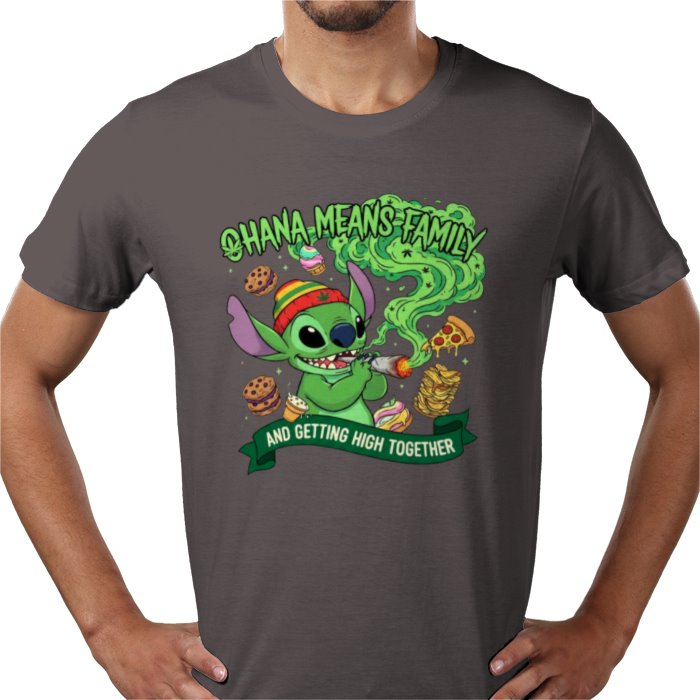 Stitch Ohana Cannabis Theme T-shirt