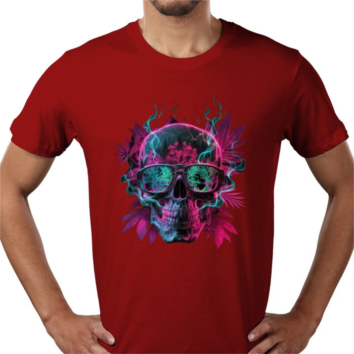 Skull Cannabis Leaf T-shirt