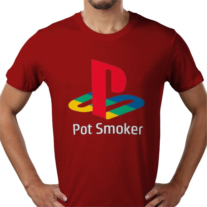PlayStation Logo Pot Smoker Parody T-shirt