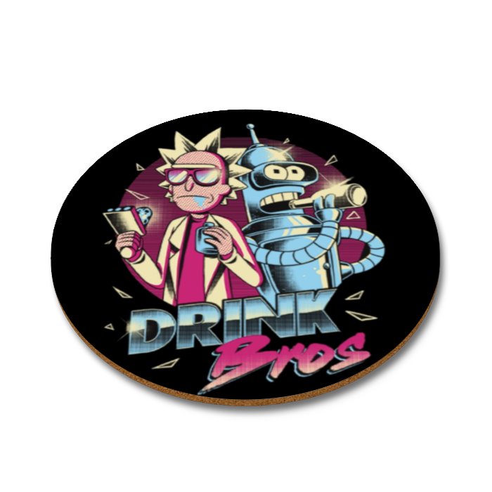 Rick & Morty x Futurama - Drink Bro's Round Coasters