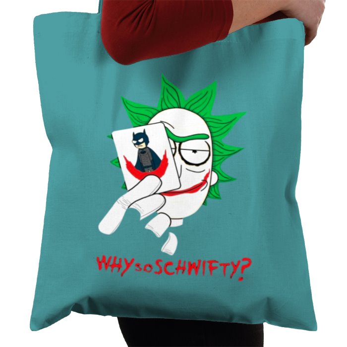 Rick & Morty & Batman - Why So Schwifty Tote Bag