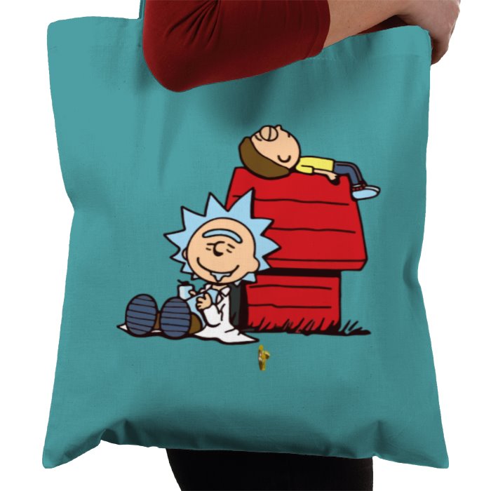 Rick & Morty & Snoopy - Snoopy Rick Tote Bag