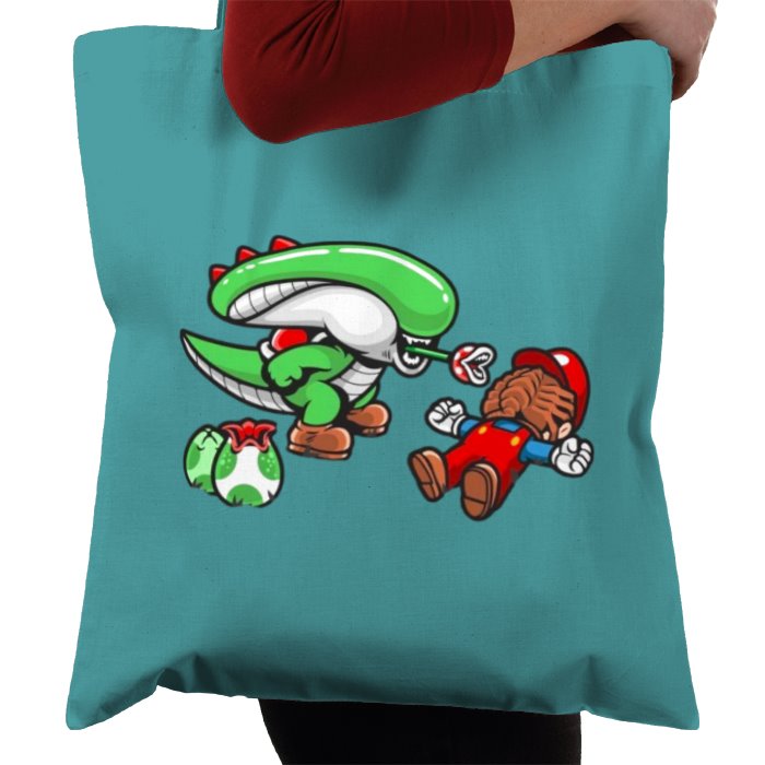Super Mario Bro's & Alien - Xenomorph Bro's Tote Bag