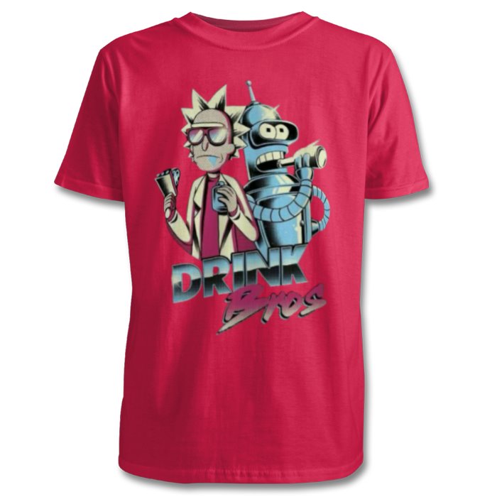 Rick & Morty x Futurama - Drink Bros T-shirt