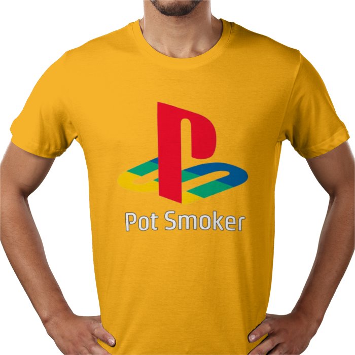 PlayStation Logo Pot Smoker Parody T-shirt