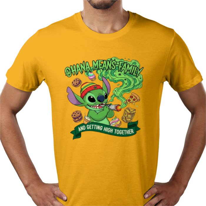 Stitch Ohana Cannabis Theme T-shirt