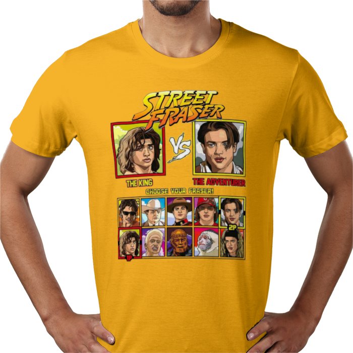 Brendan Fraser - King vs Adventurer T-shirt