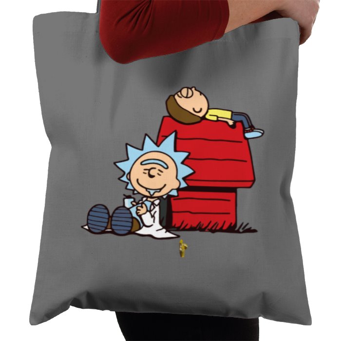 Rick & Morty & Snoopy - Snoopy Rick Tote Bag