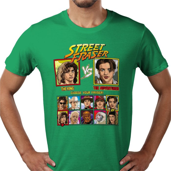 Brendan Fraser - King vs Adventurer T-shirt
