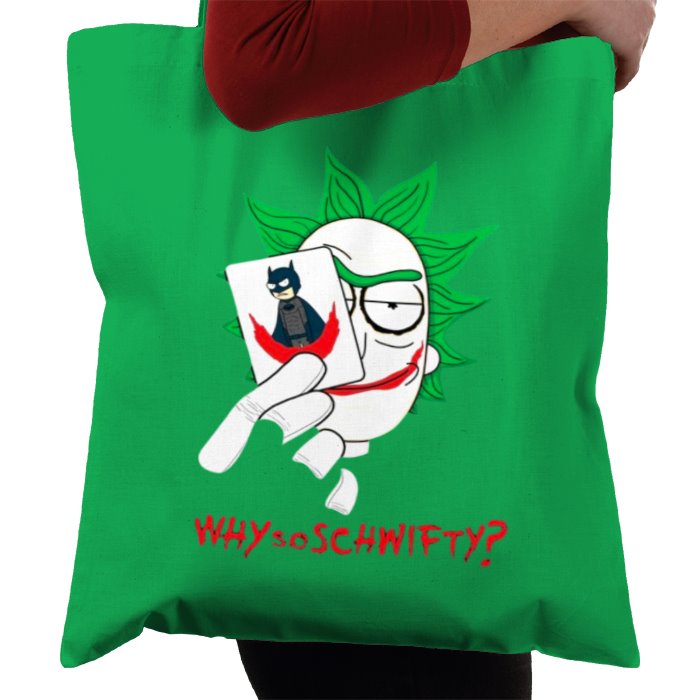 Rick & Morty & Batman - Why So Schwifty Tote Bag
