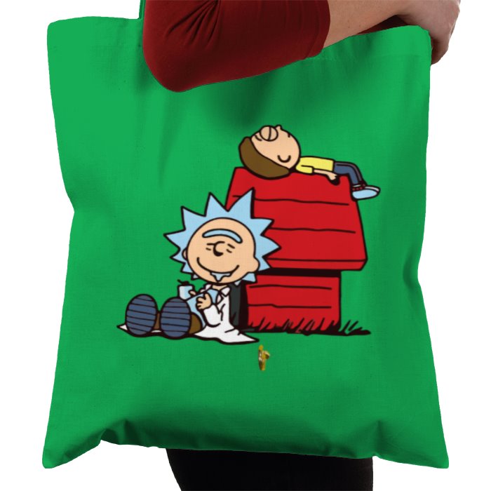 Rick & Morty & Snoopy - Snoopy Rick Tote Bag