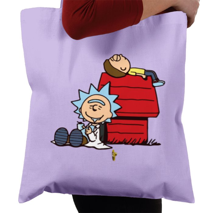 Rick & Morty & Snoopy - Snoopy Rick Tote Bag