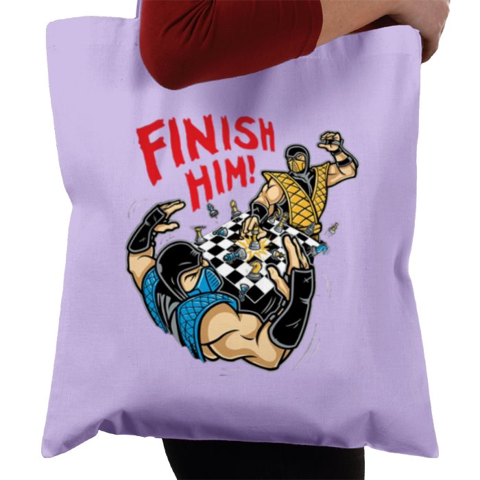 Mortal Kombat - Finish Him Chess Tote Bag