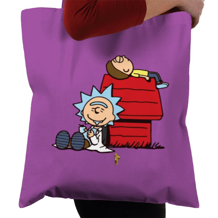Rick & Morty & Snoopy - Snoopy Rick Tote Bag