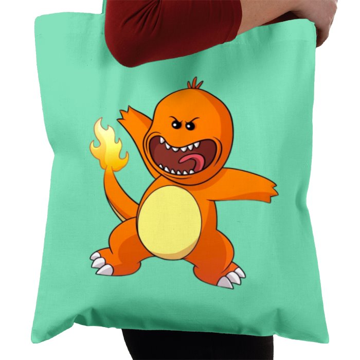 Rick & Morty & Pokémon - Meeseeks x Charmander Tote Bag