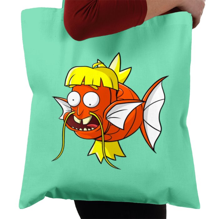 Rick & Morty & Pokémon - Dufus Rick x Magikarp Tote Bag