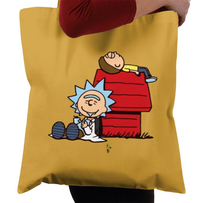Rick & Morty & Snoopy - Snoopy Rick Tote Bag