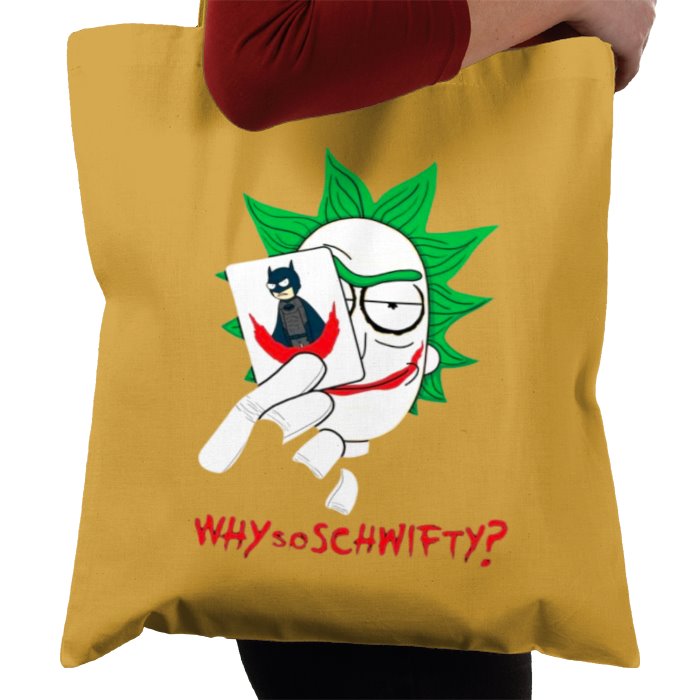 Rick & Morty & Batman - Why So Schwifty Tote Bag