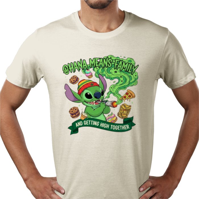 Stitch Ohana Cannabis Theme T-shirt