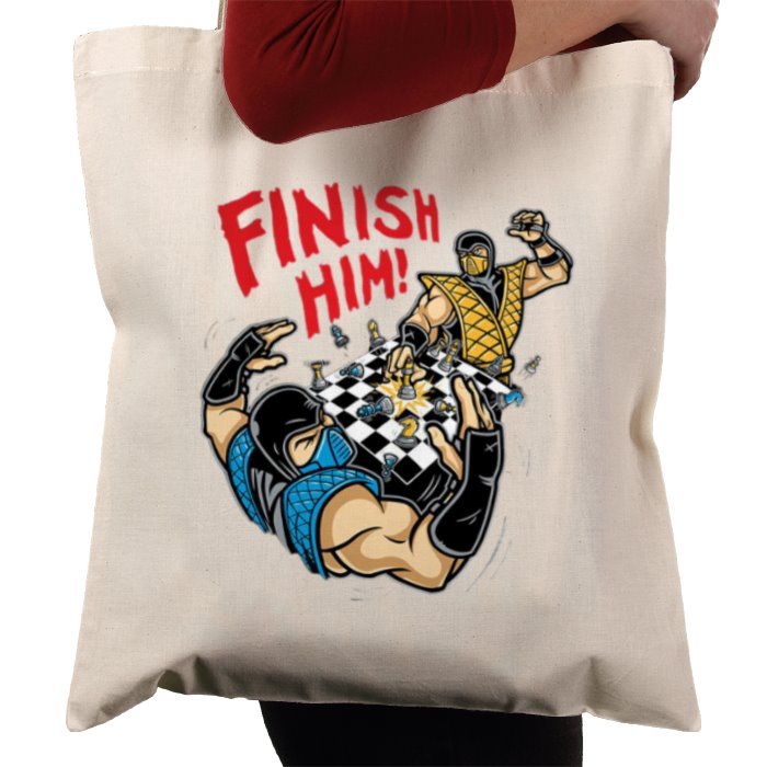 Mortal Kombat - Finish Him Chess Tote Bag