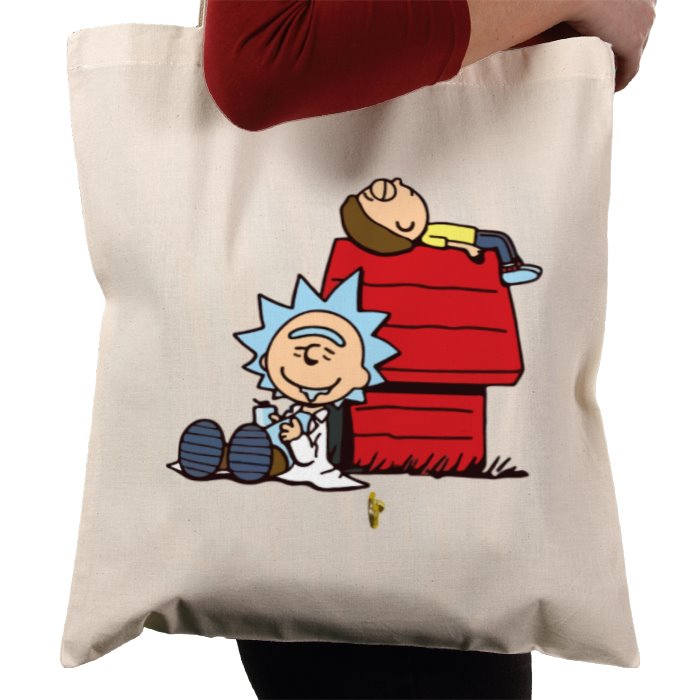 Rick & Morty & Snoopy - Snoopy Rick Tote Bag