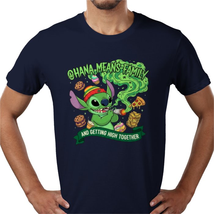 Stitch Ohana Cannabis Theme T-shirt