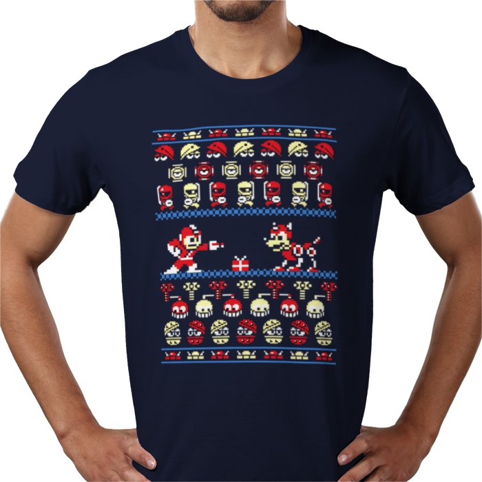 Ugly Jumper Style - Mega Man Christmas T Shirt