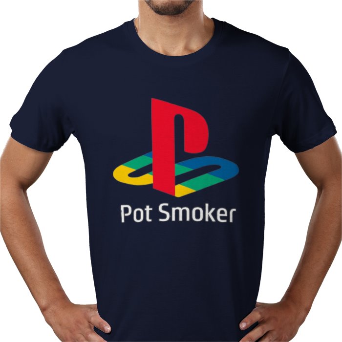 PlayStation Logo Pot Smoker Parody T-shirt