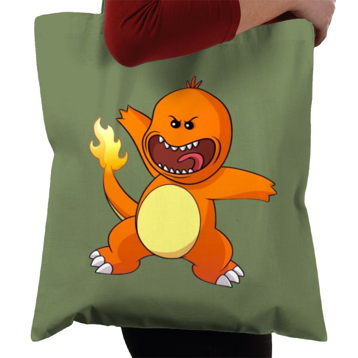 Rick & Morty & Pokémon - Meeseeks x Charmander Tote Bag