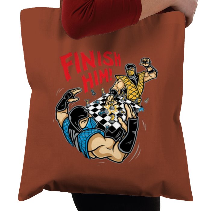 Mortal Kombat - Finish Him Chess Tote Bag