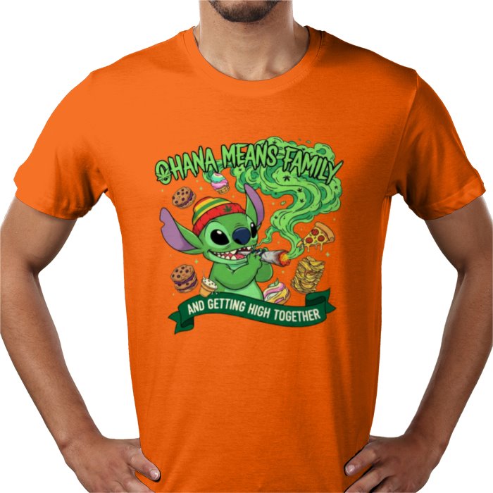 Stitch Ohana Cannabis Theme T-shirt
